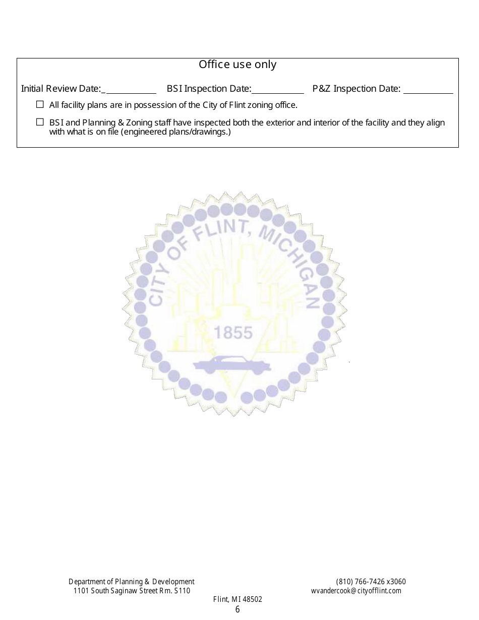 Marihuana Facilities Change in Ownership - City of Flint, Michigan, Page 6