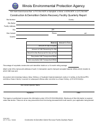 Form IL532 3073 (LPC717) Construction &amp; Demolition Debris Recovery Facility Quarterly Report - Illinois