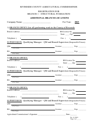 Registration for Branch 1 - Structural Fumigation - County of Riverside, California, Page 2