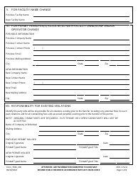 Form NOC-1 (7106_R08) Notification of Change Form for Company Name Changes, Facility Name Changes, and Permit Transfers Associated With Ownership and/or Operator Changes for a Facility With Effective Permit(S) - Louisiana, Page 2