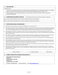 Loan Application Form - Residential Home Heating Program (Rhhp) - Prince Edward Island, Canada, Page 2