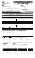 Application for Marked Gasoline and/or Marked Diesel Oil Permit and Levy Exemption Permit and Status as a Bona Fide Farmer - Prince Edward Island, Canada