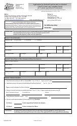 Application for Marked Gasoline and/or Marked Diesel Oil and Levy Exemption Permit for Custom Agricultural Contractors - Prince Edward Island, Canada