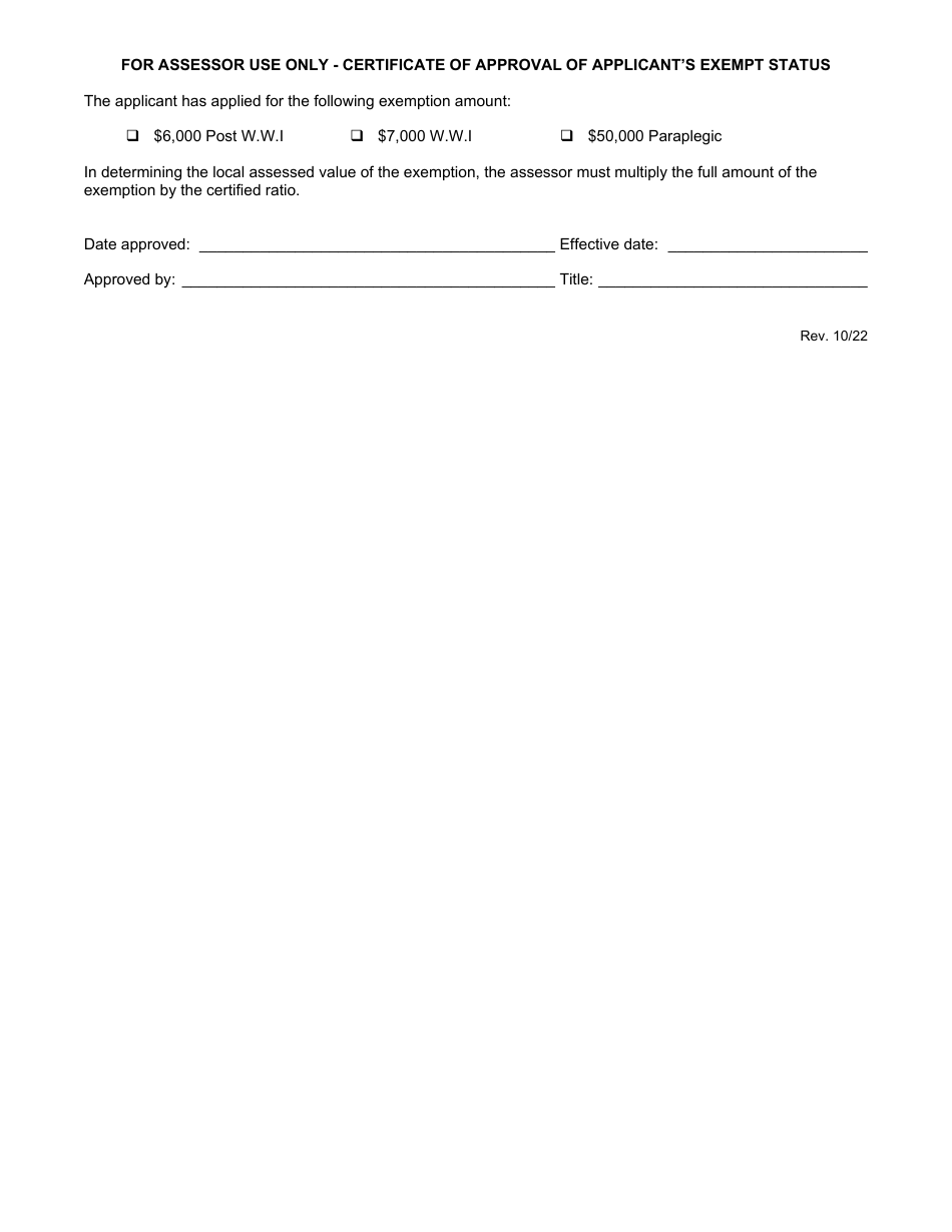 Property Tax Exemption Application for Veterans of the Armed Forces of the United States - Maine, Page 3