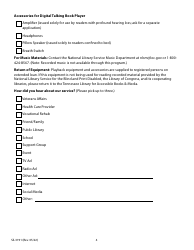 Form SS-3191 Application for Free Library Services: Individuals - Tennessee, Page 4