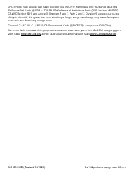 Form MC216 Medi-Cal Renewal Form - California (Mien), Page 24