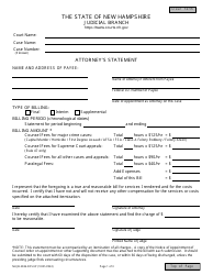 Document preview: Form NHJB-2036-DFSUP Attorney's Statement - New Hampshire