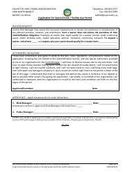 Application for Special Event/Facility Use Permit - Inyo County, California, Page 5