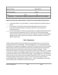 Medical Marihuana License Application for Growing by Patients - City of Muskegon, Michigan, Page 4