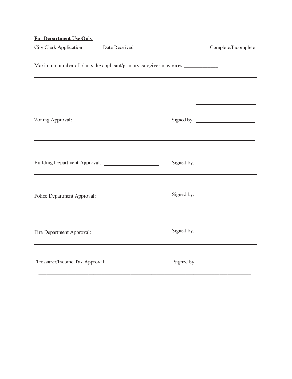 Medical Marihuana License Application for Facilities to Be Used by Primary Caregivers - City of Muskegon, Michigan, Page 10