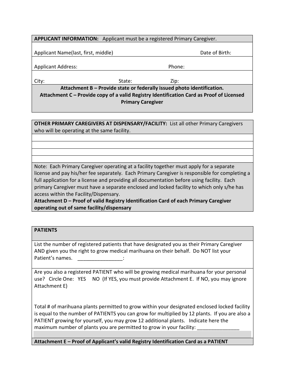 Medical Marihuana License Application for Facilities to Be Used by Primary Caregivers - City of Muskegon, Michigan, Page 3