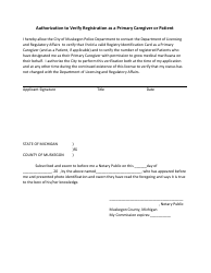 Medical Marihuana License Application for Facilities to Be Used by Primary Caregivers - City of Muskegon, Michigan, Page 8