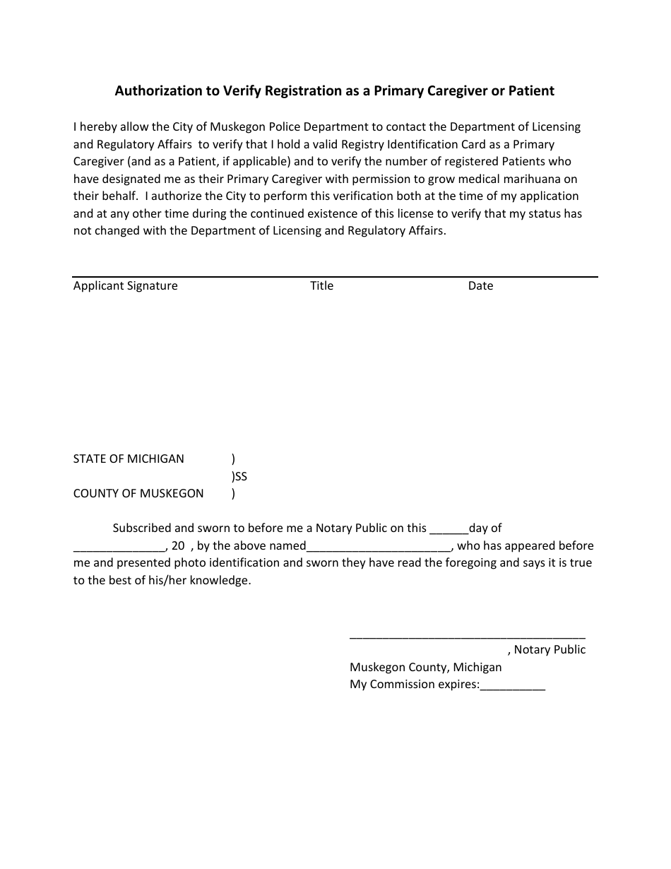 Medical Marihuana License Application for Facilities to Be Used by Primary Caregivers - City of Muskegon, Michigan, Page 8