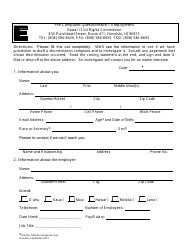 Pre-complaint Questionnaire - Employment - Hawaii, Page 3