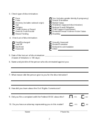 Pre-complaint Questionnaire - Employment - Hawaii, Page 4