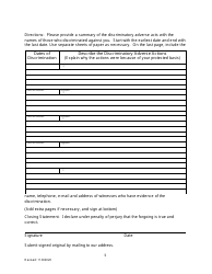 Pre-complaint Questionnaire - Public Accommodations/Access to State and State Funded Services - Hawaii, Page 6