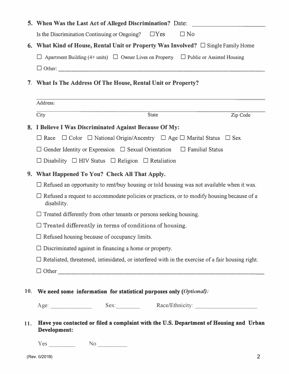 Pre-complaint Questionnaire - Real Property Transactions - Hawaii, Page 4