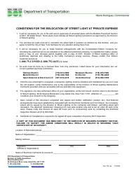 Document preview: Form SL-11D Conditions for the Relocation of Street Light at Private Expense - New York City