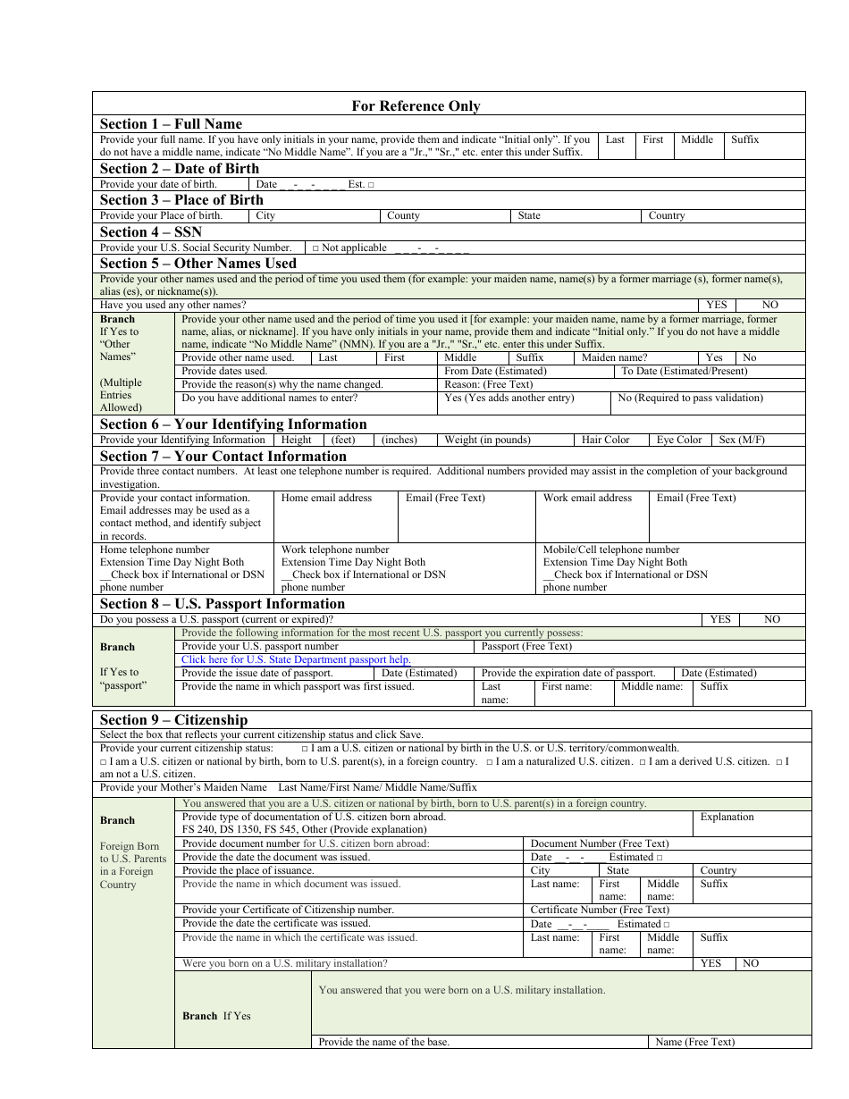 Form SF-85 - Fill Out, Sign Online And Download Printable PDF ...