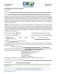 Document preview: DEO Form UCO-408 Voluntary Payroll Deduction Request - Florida (Haitian Creole)