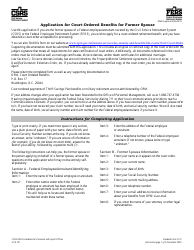 Document preview: Form SF-3119 Application for Court-Ordered Benefits for Former Spouse