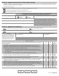 Form SF-3119 Application for Court-Ordered Benefits for Former Spouse, Page 4