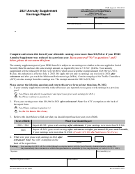 Document preview: Form RI92-22 Annuity Supplement Earnings Report, 2021