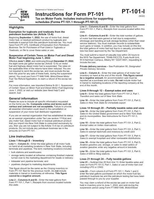 Form PT-101  Printable Pdf