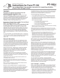 Instructions for Form PT-102 Tax on Diesel Motor Fuel - New York