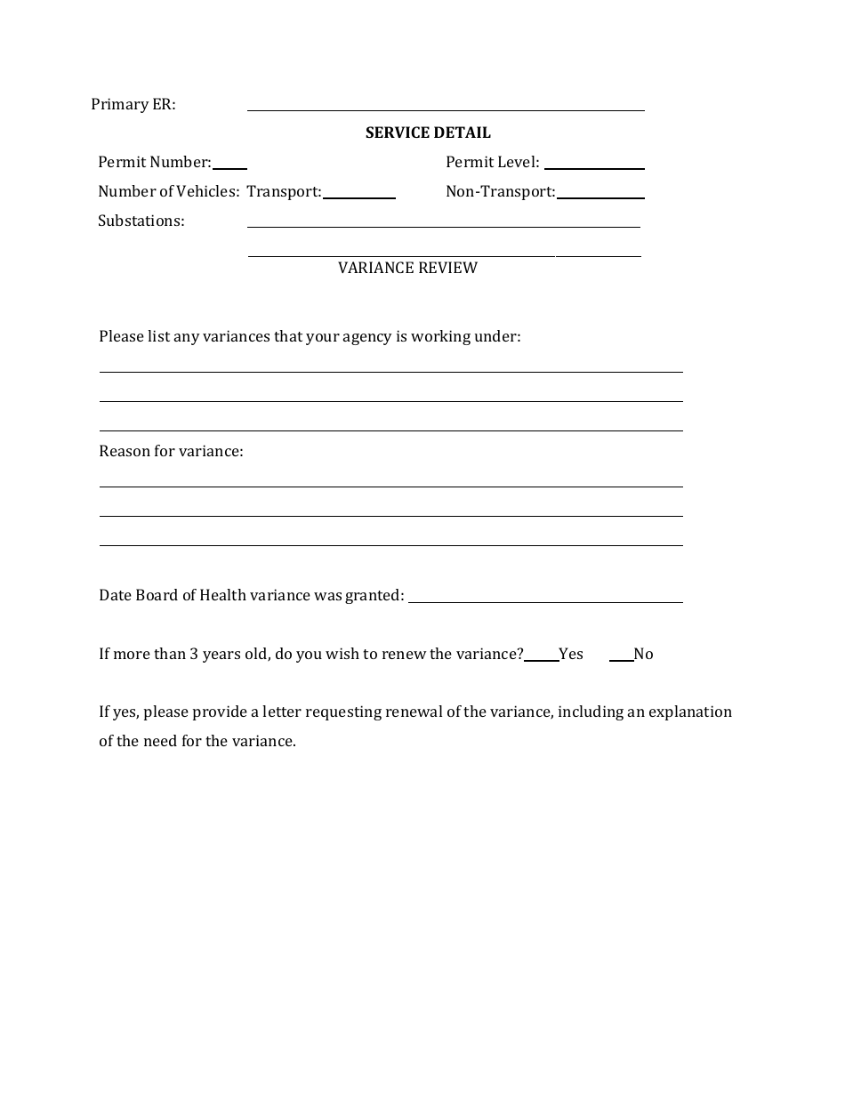 Nevada Variance Review Form - Fill Out, Sign Online and Download PDF ...