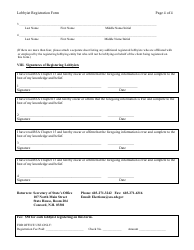 Lobbyist Registration Form - Multi-Lobbyists - New Hampshire, Page 4