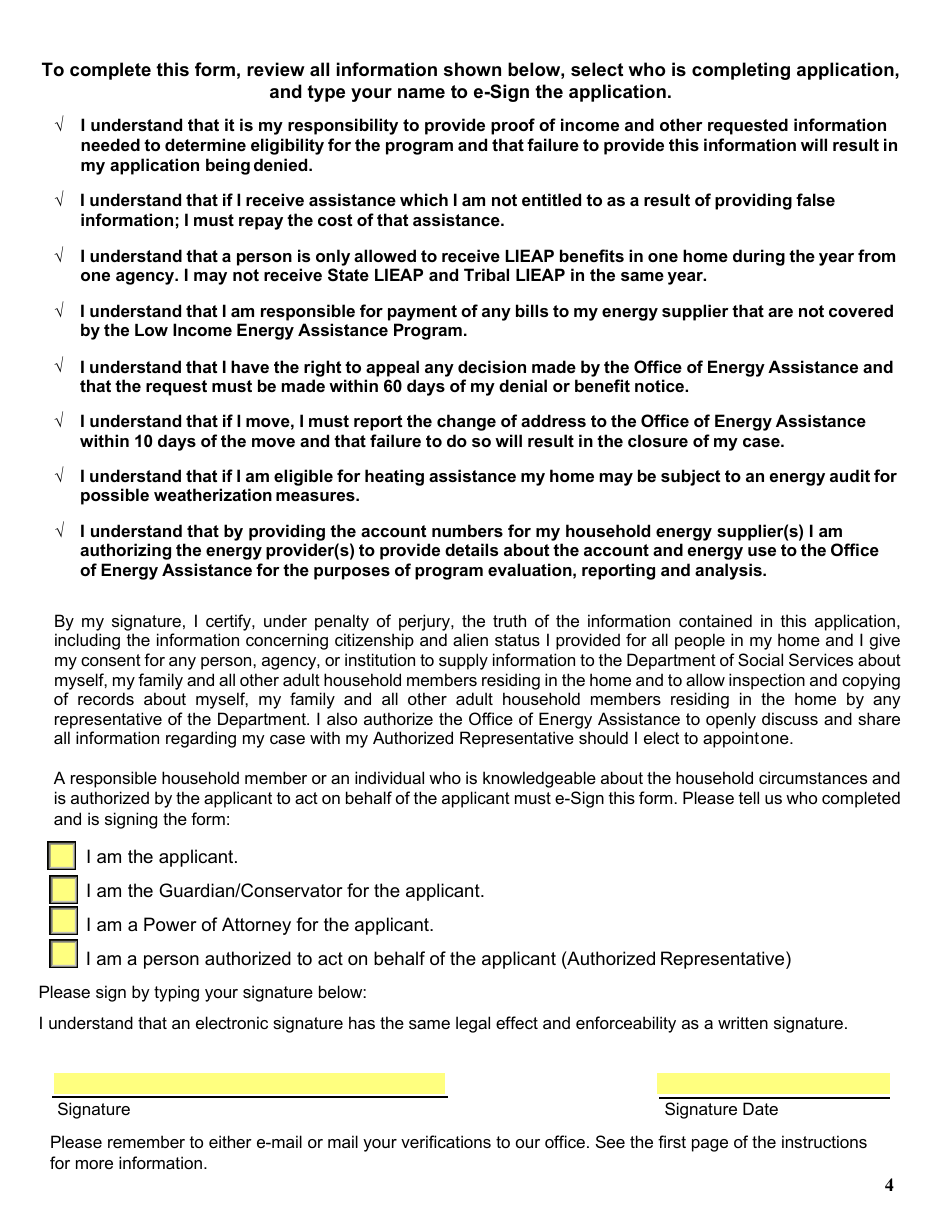 Form DSSEA297 Download Printable PDF or Fill Online Application for Energy Assistance, South