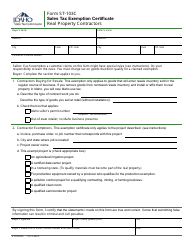 Form ST-103C (EFO00332) Sales Tax Exemption Certificate - Real Property Contractors - Idaho