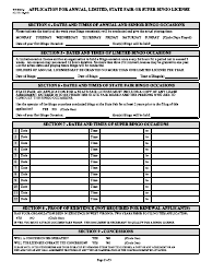 Form WV/BGO-1 Application for Annual, Limited, State Fair or Super Bingo License - West Virginia, Page 2