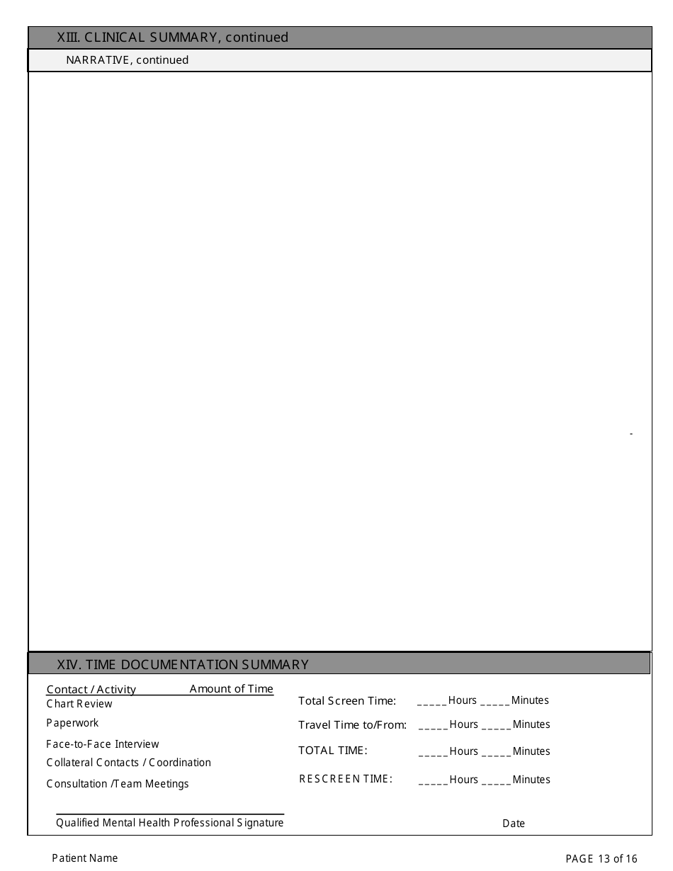 Adult Community Mental Health Center Screening Form - Kansas, Page 13