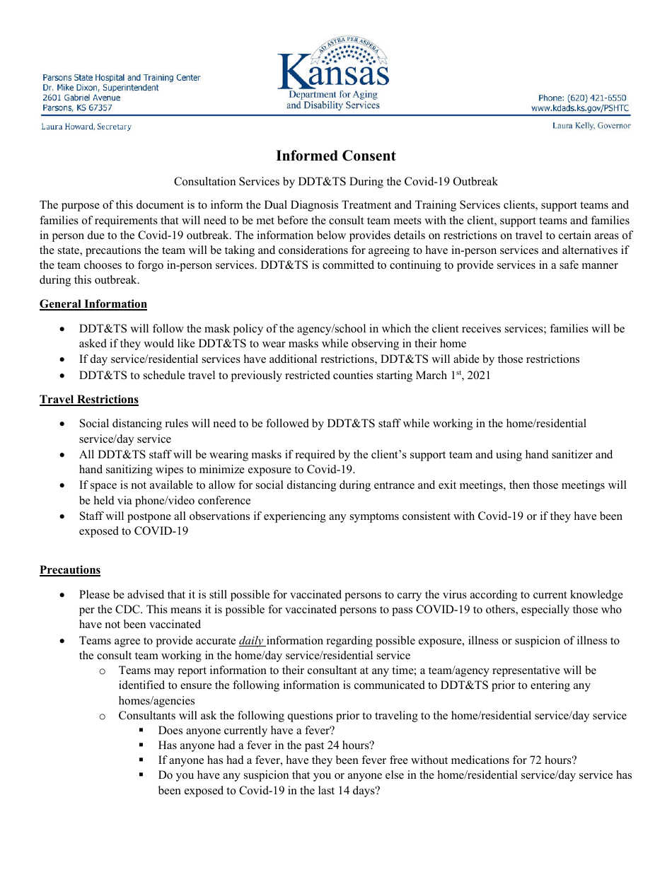 Parsons State Hospital Service Request Form - Kansas, Page 14