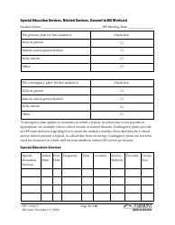 Form 5 Individualized Education Program (Iep) - Vermont, Page 11