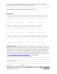 Form 5 Individualized Education Program (Iep) - Vermont, Page 9