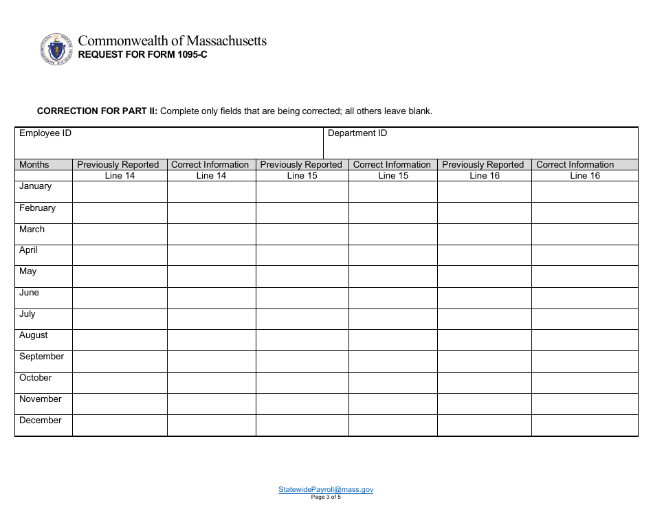 Request for Form 1095-c - Massachusetts, Page 3