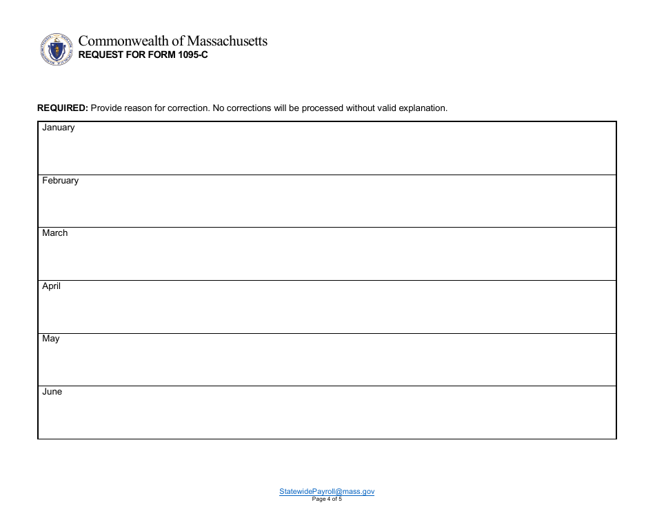 Request for Form 1095-c - Massachusetts, Page 4