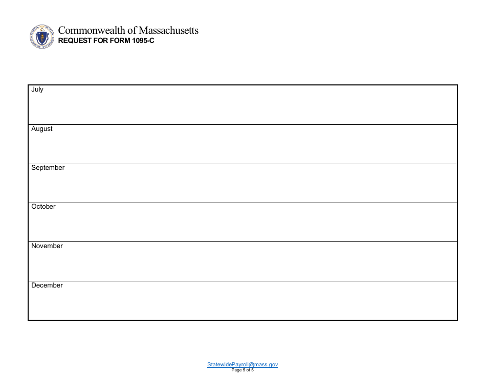 Request for Form 1095-c - Massachusetts, Page 5