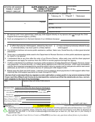 Form 1F-P-742 Supplemental Affidavit Re: Direct Payment Child Support - Hawaii, Page 2