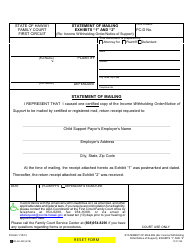 Form 1F-P-740 Statement of Mailing (Re: Income Withholding Order/Notice of Support) - Hawaii, Page 2