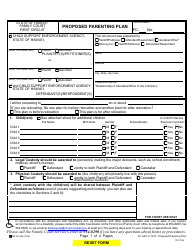 Form 1F-P-796 Proposed Parenting Plan - Hawaii, Page 2
