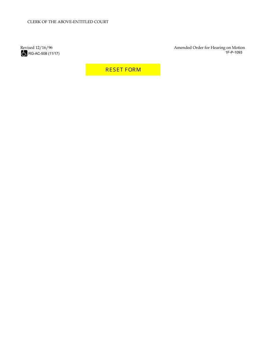 Form 1F-P-1093 Amended Order for Hearing on Motion - Hawaii, Page 3