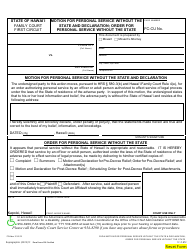 Form 1F-P-872 Motion for Personal Service Without the State and Declaration; Order for Personal Service Without the State - Hawaii, Page 2