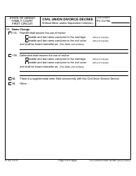 Form 1F-P-2037 Civil Union Divorce Decree Without Minor and/or Dependent Child(Ren) - Hawaii, Page 6