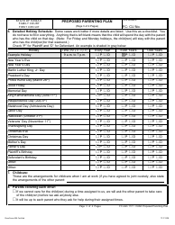 Form 1F-P-846 Proposed Parenting Plan - Hawaii, Page 4