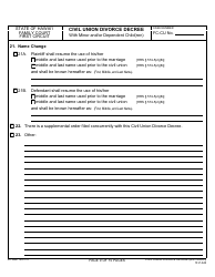 Form 1F-P-843 Civil Union Divorce Decree With Minor and/or Dependent Child(Ren) - Hawaii, Page 10