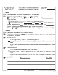 Form 1F-P-843 Civil Union Divorce Decree With Minor and/or Dependent Child(Ren) - Hawaii, Page 3